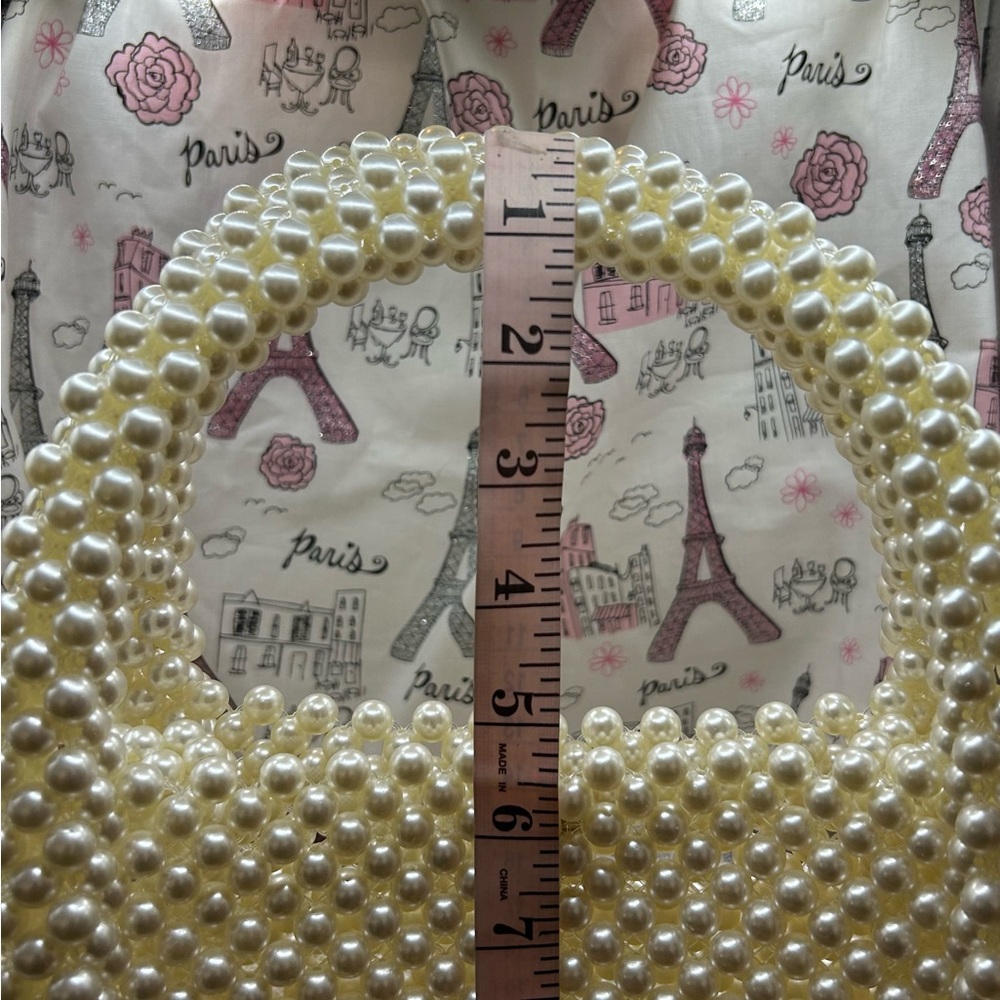 Vintage Pearl Tote. Off White color. Not pure white. Lots of room on inside. - Picture 8 of 8